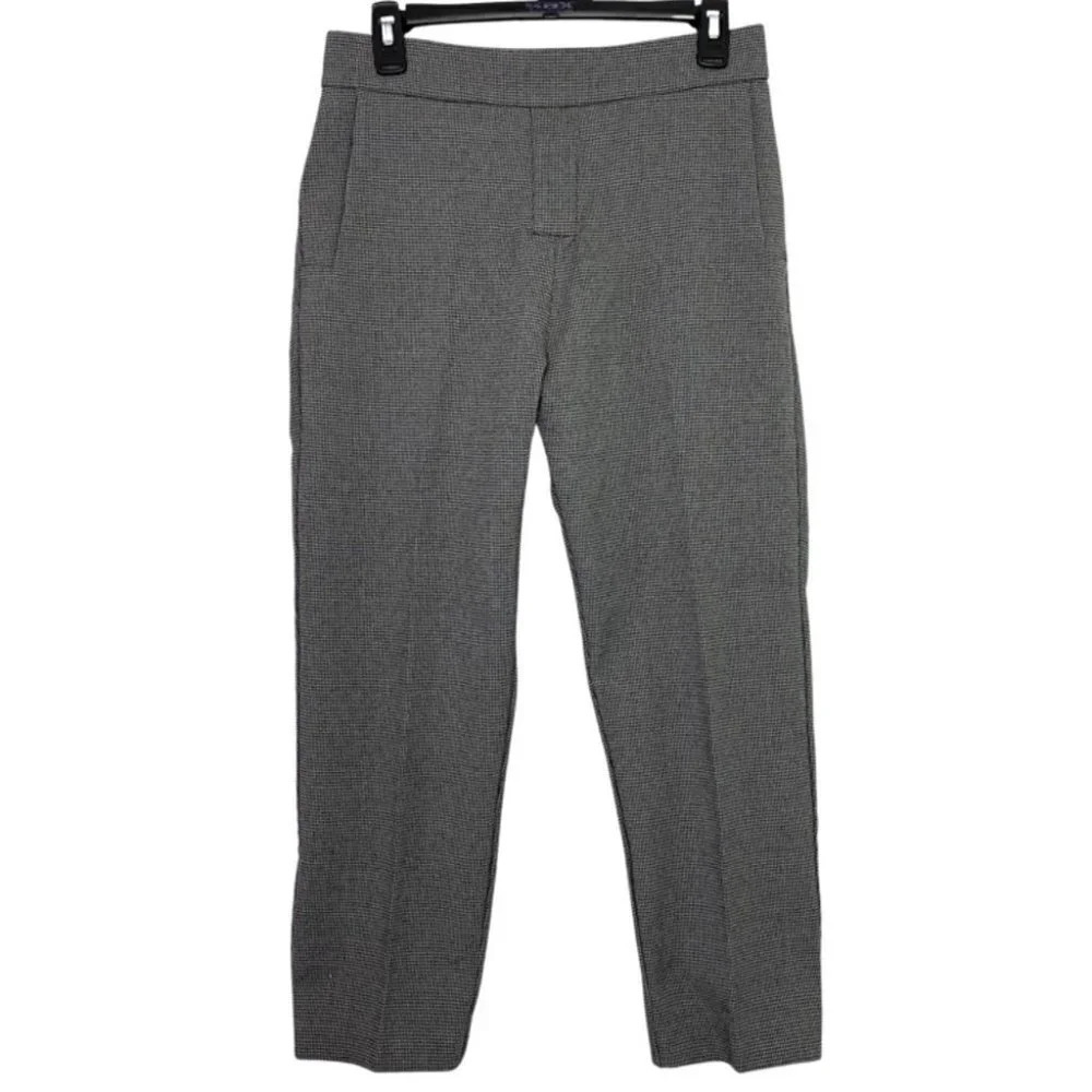 Rad Hourani Unisex Trousers Small 1 Gray Black Houndstooth Wool Pull On Pant